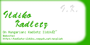 ildiko kadletz business card